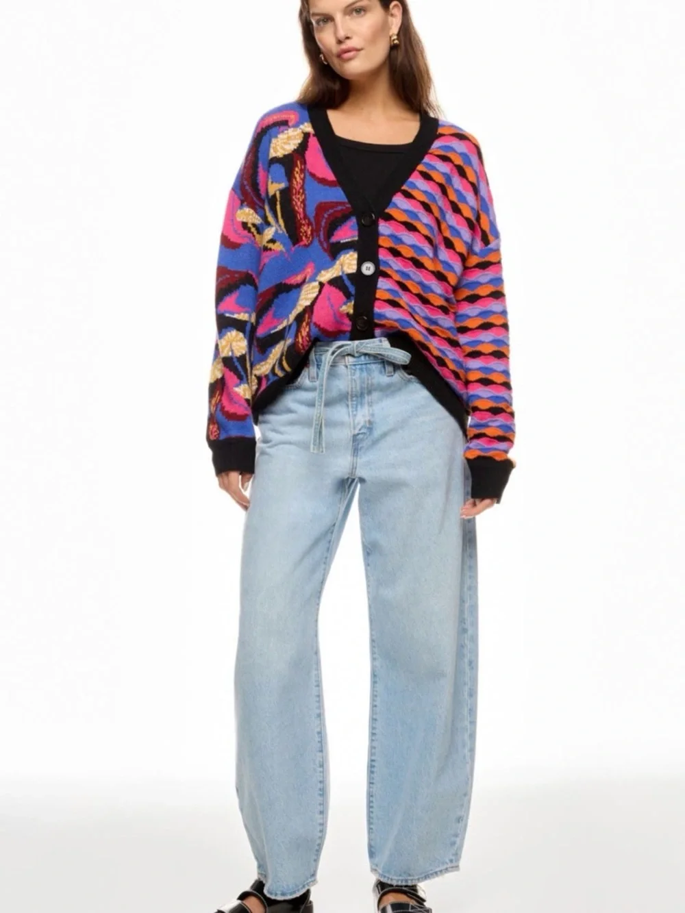 FARM Rio Mixed Mushrooms Knit Cardigan - Multicolor - Picture 1 of 10